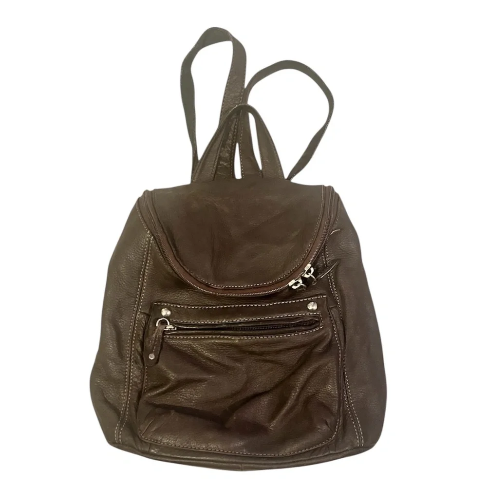 Pelle Studio Brown Leather Backpack - Picture 1 of 4